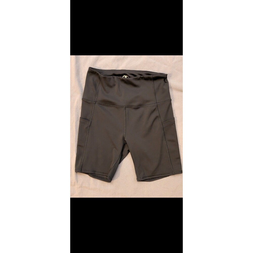 Daisey Fuentes Yoga Bike Shorts Black Size Medium Women's